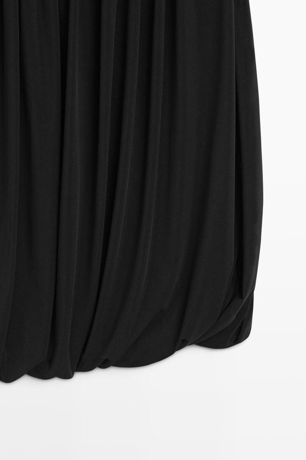 Massimo Dutti Струящаяся юбка с эффектом воздушного шара, черный