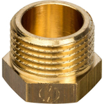 Заглушка с наружной резьбой STOUT SFT 0024 - 3/8" (для стальных труб, латунь без покрытия)