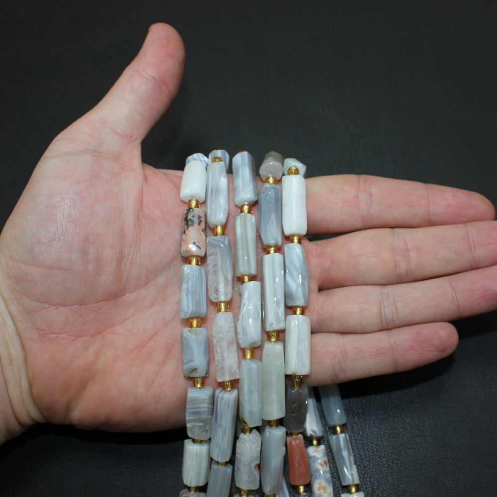 Агат Ботсвана трубки 16-25мм