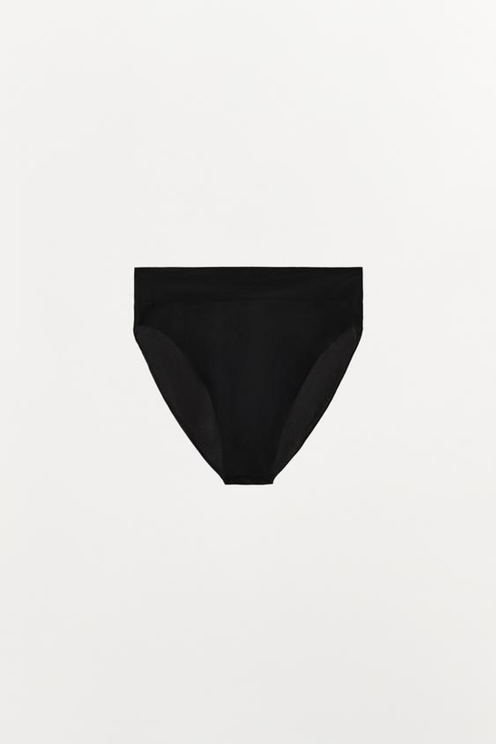 ZARA ТРУСЫ-СЛИПЫ С ЗАВЫШЕННОЙ ТАЛИЕЙ, ЧЕРНЫЙ