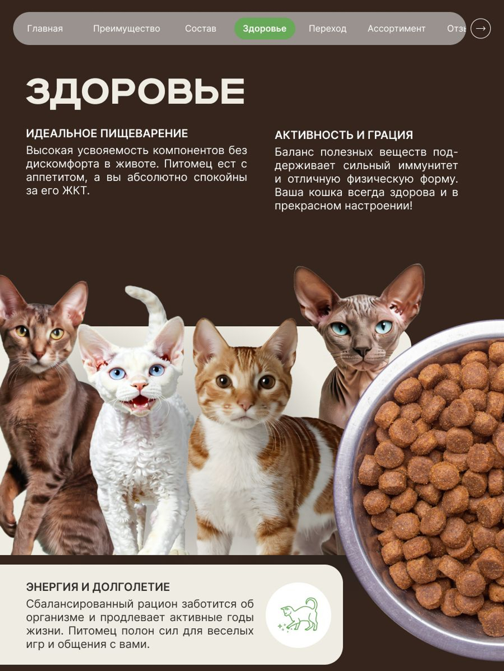 Корм сухой для кошек породы Сиамская кошка, с ягненком, 5 кг, QUATTRO