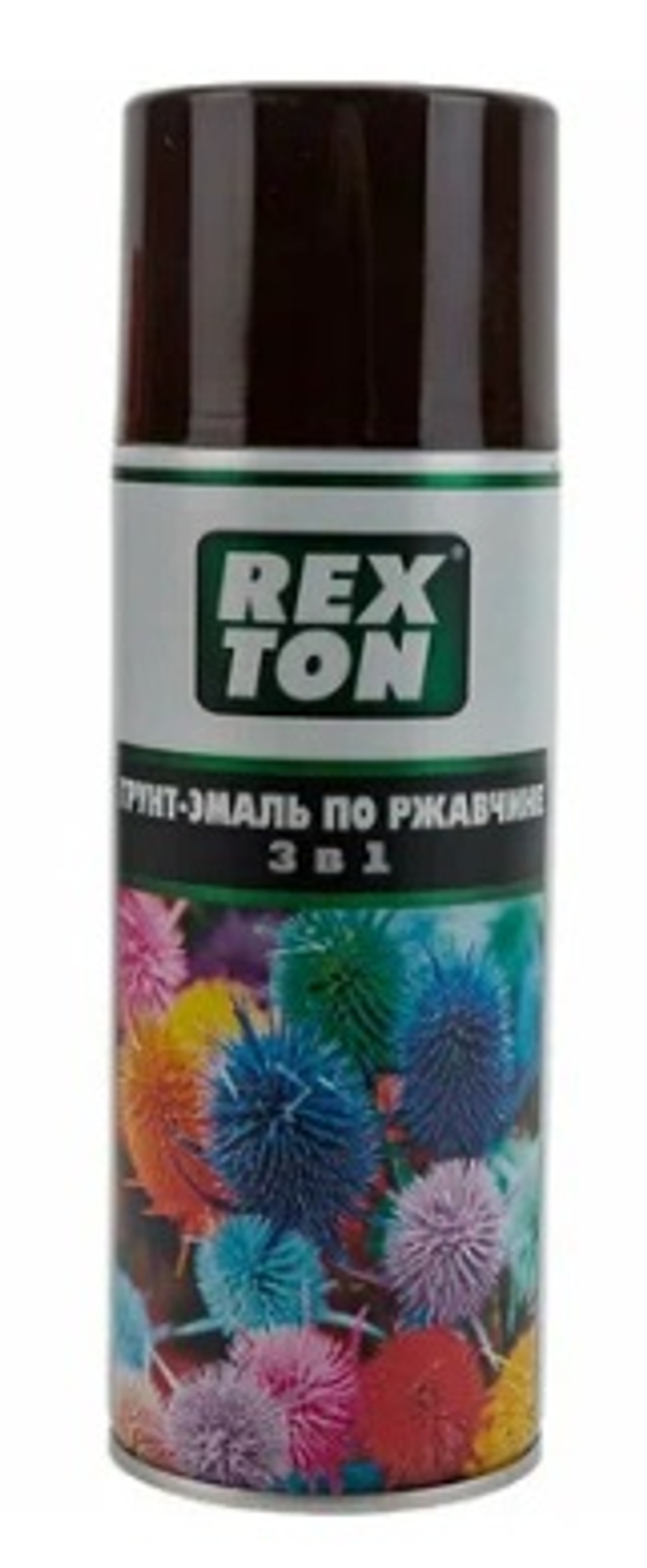 Грунт-эмаль по ржавчине Rexton 3в1, чeрный арт. RT150.20