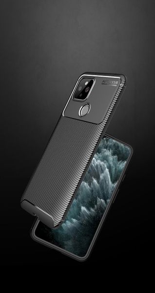 Силиконовый ударопрочный чехол Yuetao для Google Pixel 4a (Черный)
