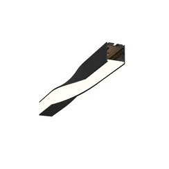 Радиусный профиль 35x35 Скрученный правый черный Led Strip alm-3535r-b-tr-90°-0.4m
