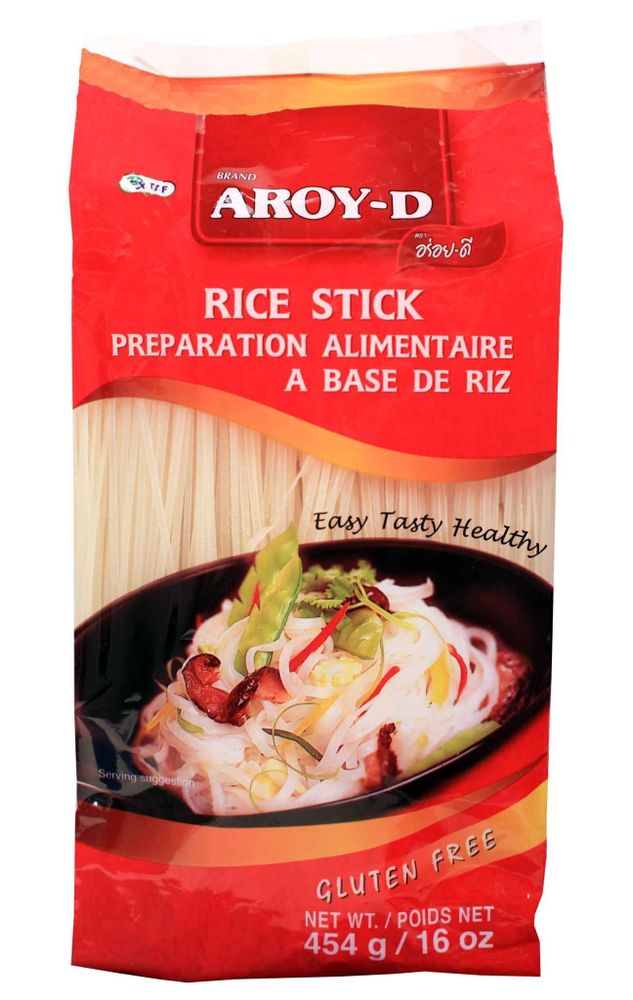 Лапша Aroy-D рисовая 3 мм 454 г, 2 шт