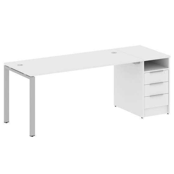 Метал Систем Рабочая станция с тумбой на П-образном м/к БП.РС-СТП-1.4