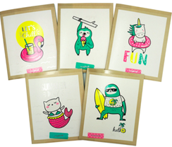 Тетради А5 48л. Скрепка. Клетка-Летние забавы