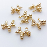 Подвеска Пудель из шариков, цвет золото, размер 16*18, цена за 1 шт