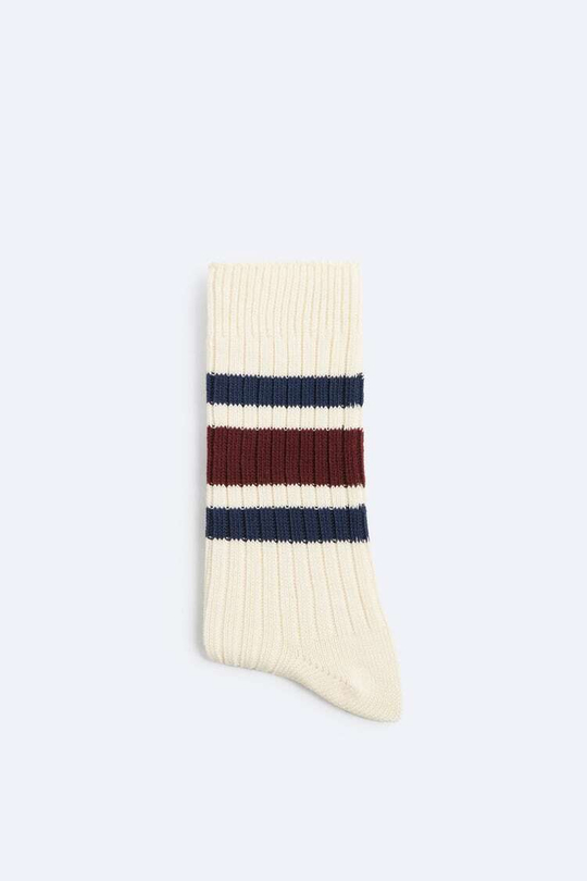 ZARA НОСКИ С ПОЛОСКАМИ, ЗЕЛЕНЫЙ