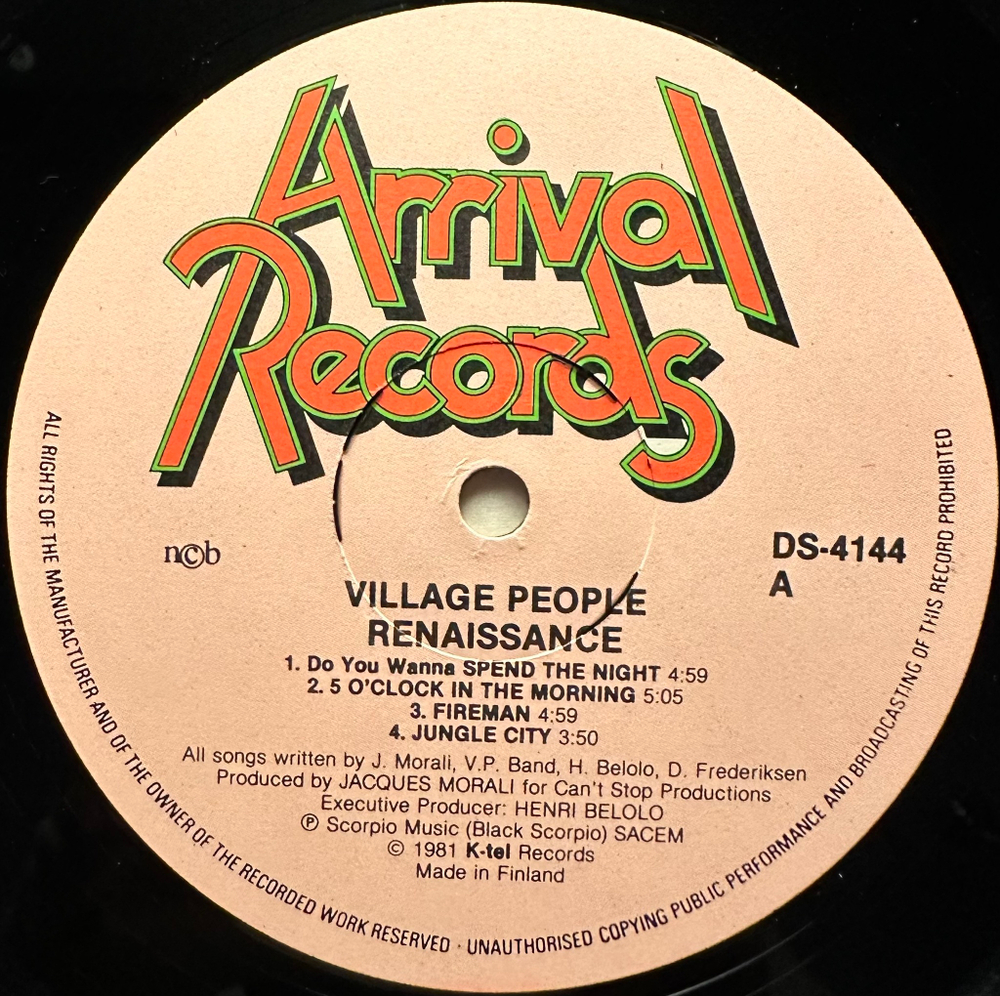 Village People - Renaissance (Скандинавия 1981г.)