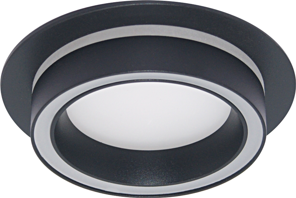 Светильник GX53 TERRA круг черный, встраиваемый, 105*40 мм, 50 шт/кор