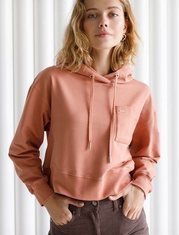 Укороченное худи из премиального футера-двухнитки  D49.000 (1637)