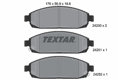 TEXTAR - 2425001-TET - Brake Pad Set, disc brake