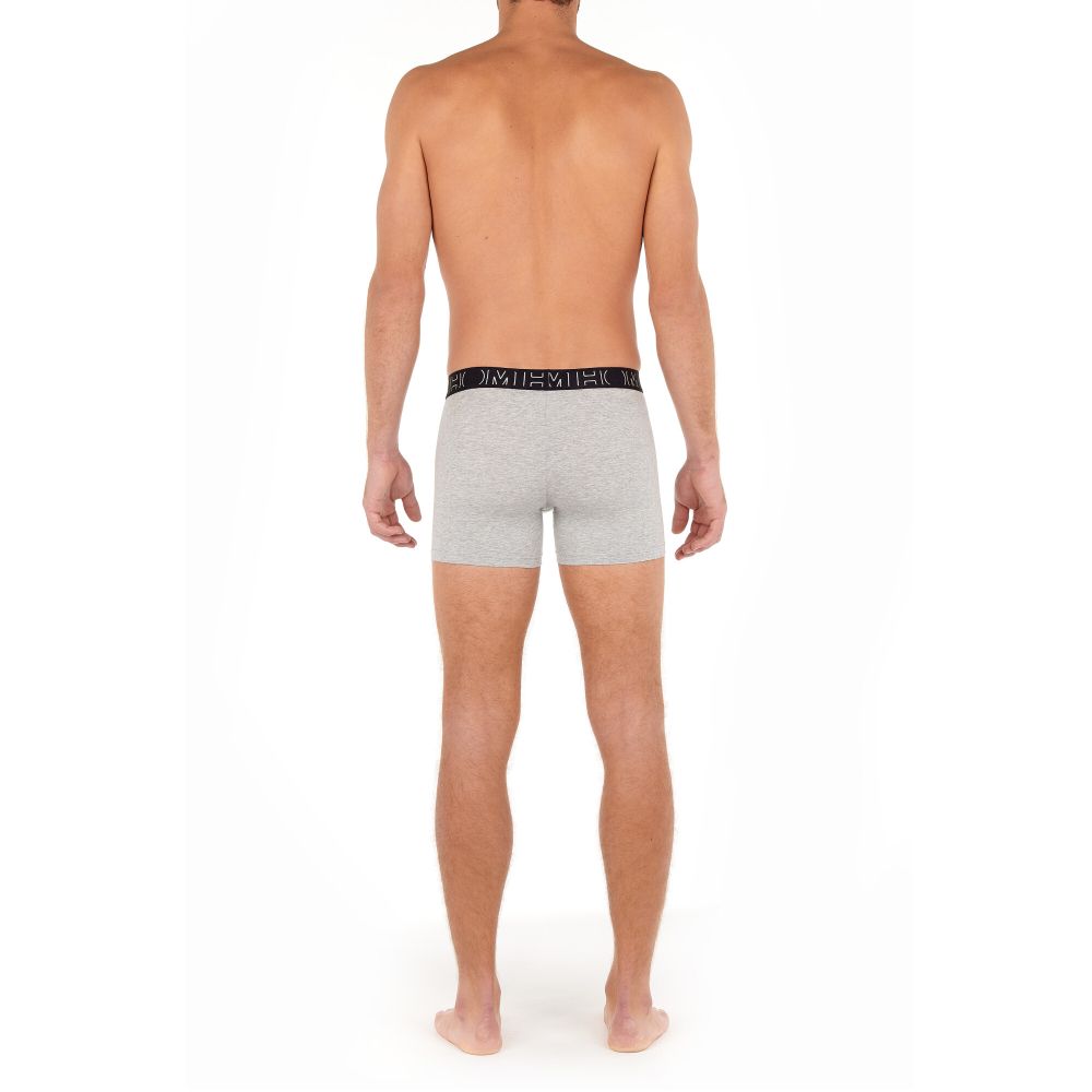 Мужские трусы боксеры набор из 3-х штук (черные,серые, темно-серые) HOM PATRICK #2 Long Boxer Briefs 3p 405769_40T017