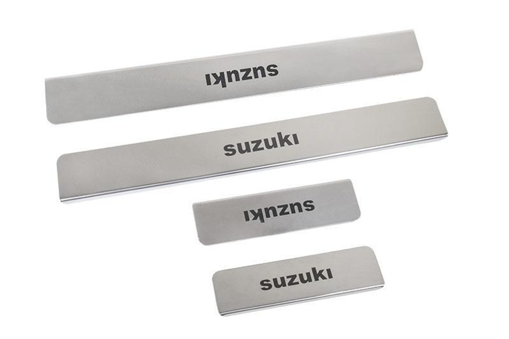*Накладки порога декоративные Suzuki Swift Kizashi (к-т 4шт) Dollex