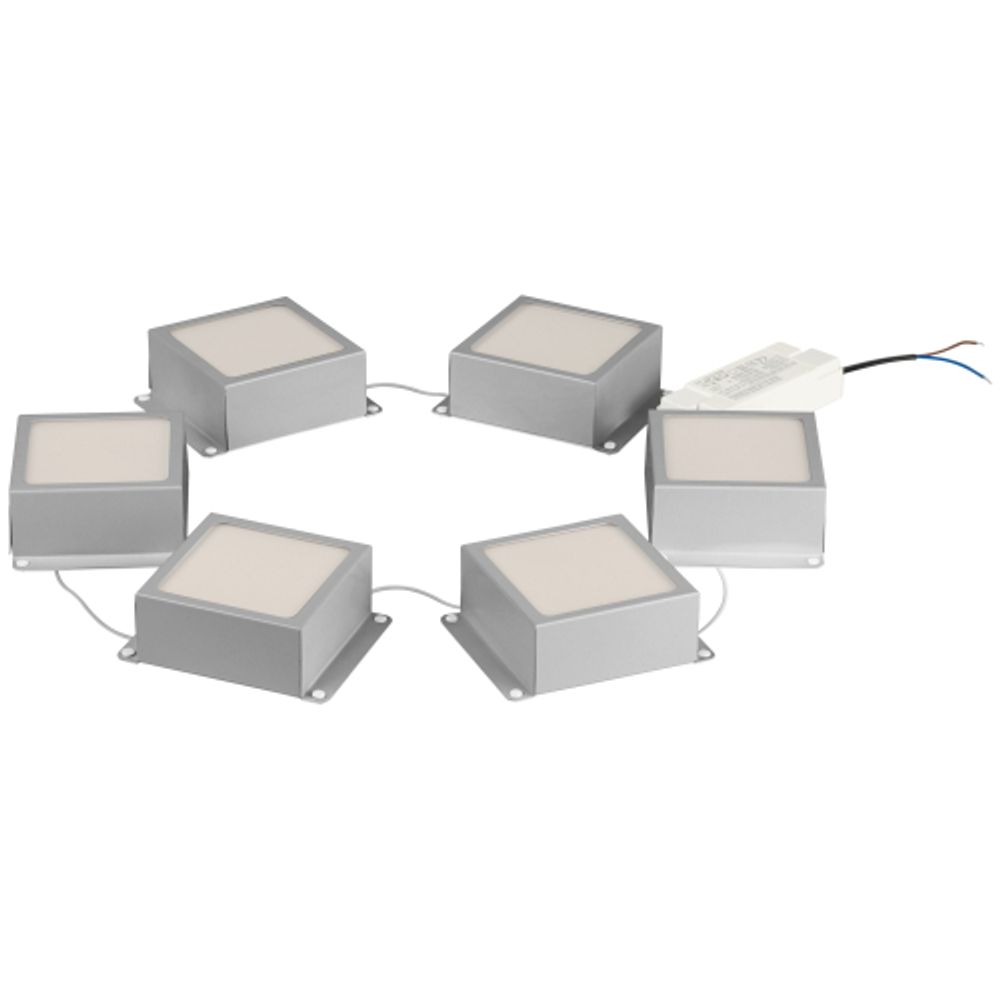 Светильник светодиодный ЭРА SPO-646-3-4K-S6 36Вт 4000К 3420Лм грильято 100х100 домино металлик компл 6 кубиков драйвер