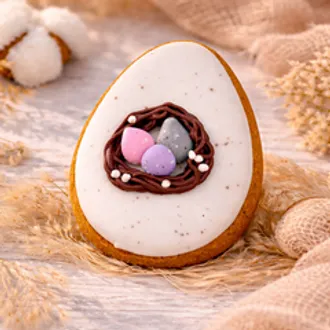 Пряник объемный «Пасхальное гнездо с яйцами»