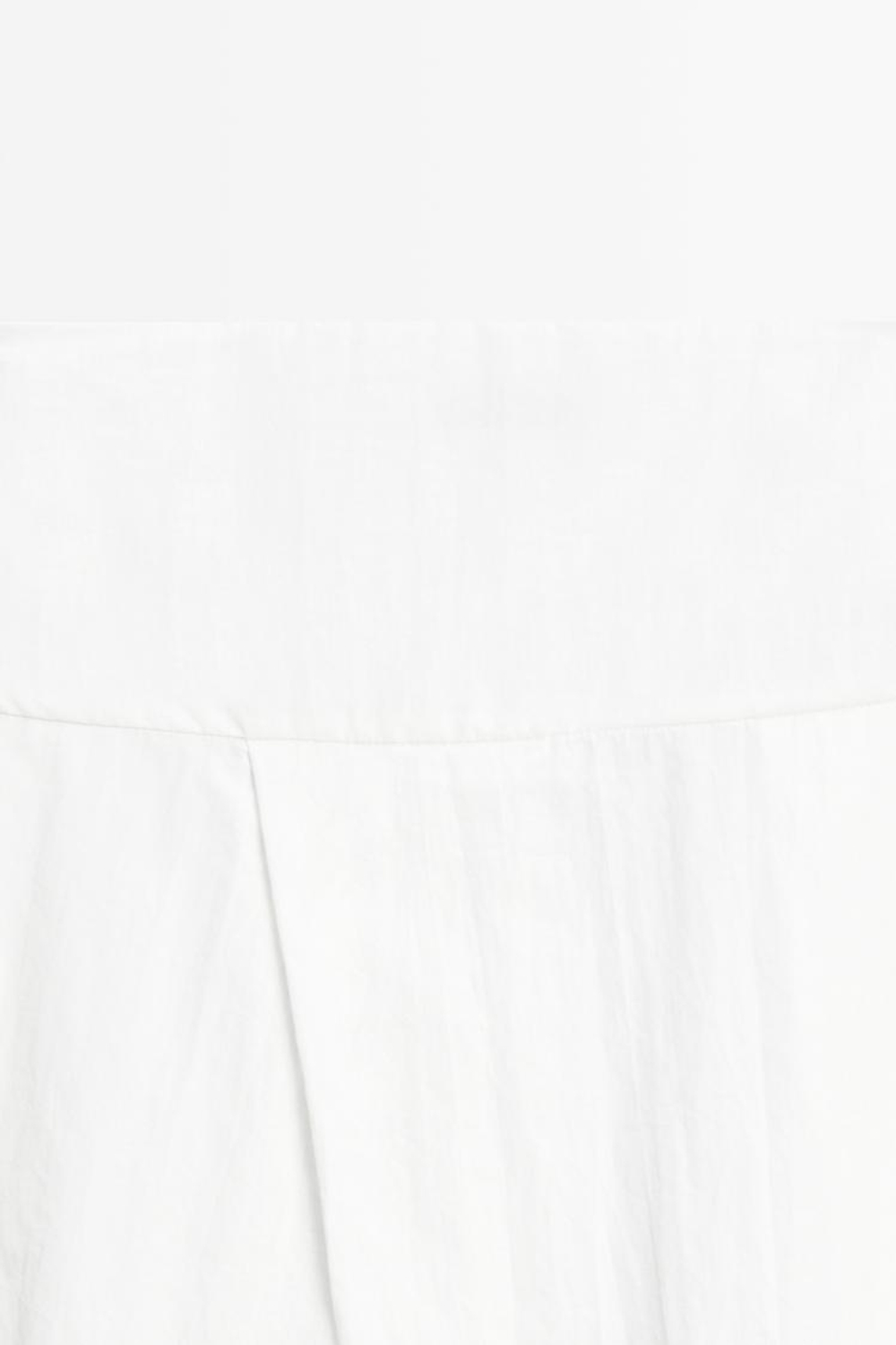 Massimo Dutti Юбка миди с кокеткой и складками, белый