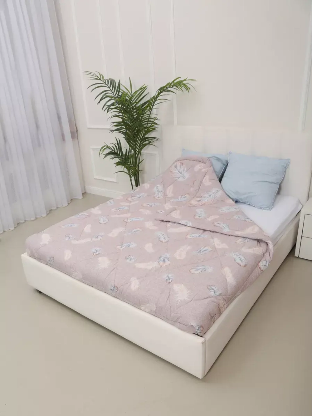 Одеяло евро всесезонное летнее облегченное лен хлопок