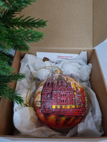 Шар стеклянный "Спас на крови",  ручная роспись