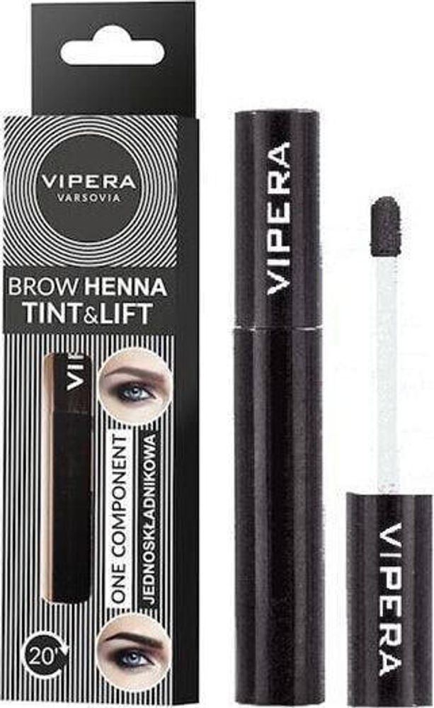 Тушь и гель для бровей Vipera VIPERA_Henna TINT LIFT jednoskładnikowa henna do brwi Ciemny Grafit 5ml