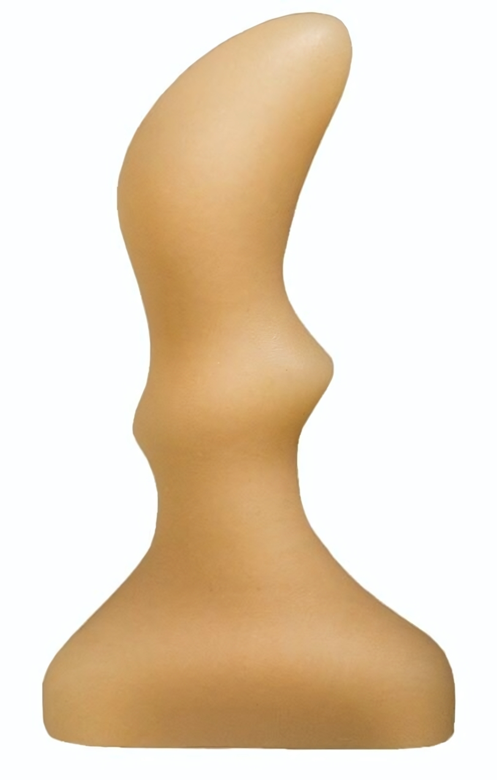 Телесная изогнутая анальная пробка - 10 см. (Цвет: телесный)