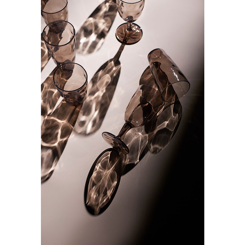 Набор стаканов из акрила Hollow, 550 мл, серо-коричневый, 4 шт.