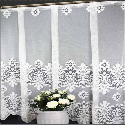 Занавеска "Ф. ФАМА", цвет белый, на шторной ленте, Польша.