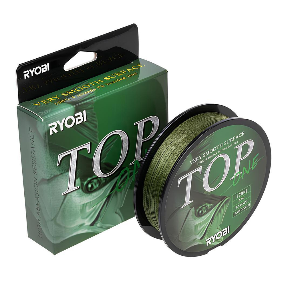 Шнур TOP PE4X-120M 2,0/d-0.234mm Dark green Ryobi