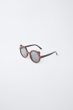 ZARA СОЛНЦЕЗАЩИТНЫЕ ОЧКИ «МЕДВЕЖЬИ УШИ», КОРИЧНЕВЫЙ