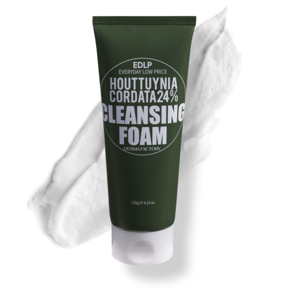 Пенка с экстрактом хауттюйнии Derma Factory Houttuynia Cordata 24% Cleansing Foam, 120 мл
