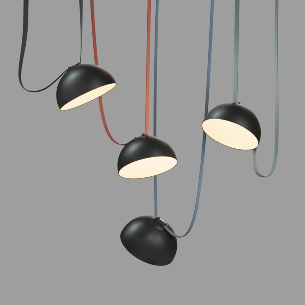 DK5563-BK Cветильник для трека-ремня Belty, серия Flow со светодиодом, D300*H171мм, 48V DC, 28W, RA90, 120°, 3000K, IP20, черный, алюминий