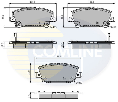 COMLINE - CBP31586-CML - Brake Pad Set, disc brake