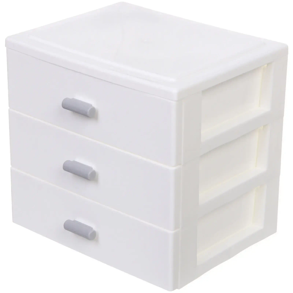 Комод малый для хранения «ДАРТОНЭ», три отделения, цвет белый, 16*17*13,5см (пакет)