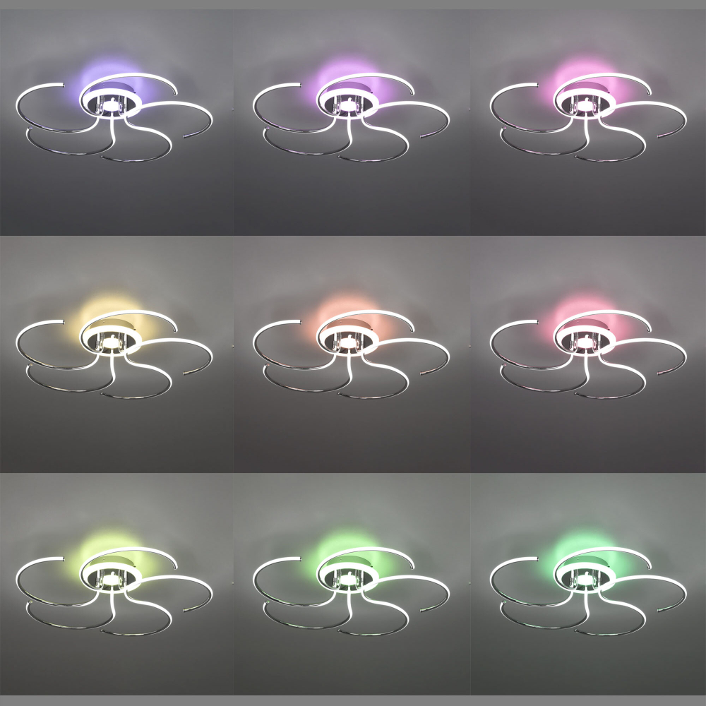 Citilux Джемини CL229251E LED RGB Люстра с пультом Хром