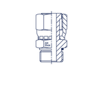 Штуцер FH D06 ORFS 9/16 - BSP 1/8 (обжатая гайка)