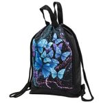 Мешок для обуви ЮНЛАНДИЯ, с ручками, боковой карман на молнии, 46х36 см, "Night dream", 271064