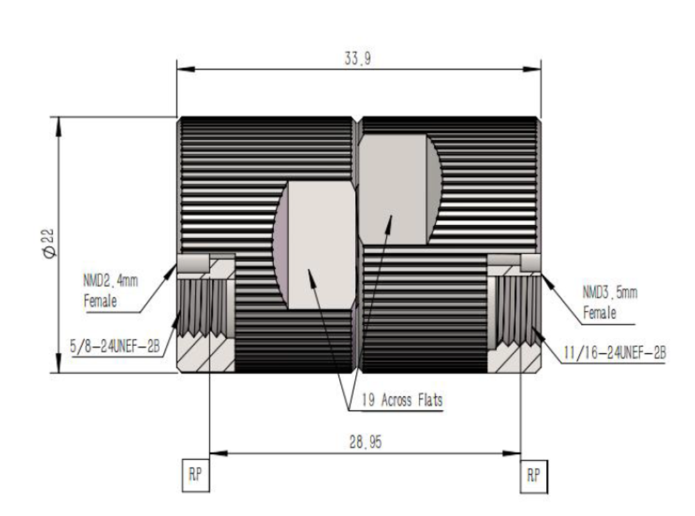 LT-NMD2.4FNMD3.5F, Коаксиальный переходник NMD (2.4 мм / 3.5 мм)