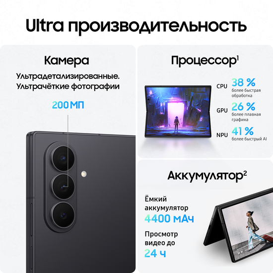 Смартфон Samsung Galaxy Z Fold7 12/512 ГБ Черный