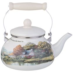 ЧАЙНИК AGNESS ЭМАЛИРОВАННЫЙ СЕРИЯ "FAMILY HOUSE", 2,3 Л