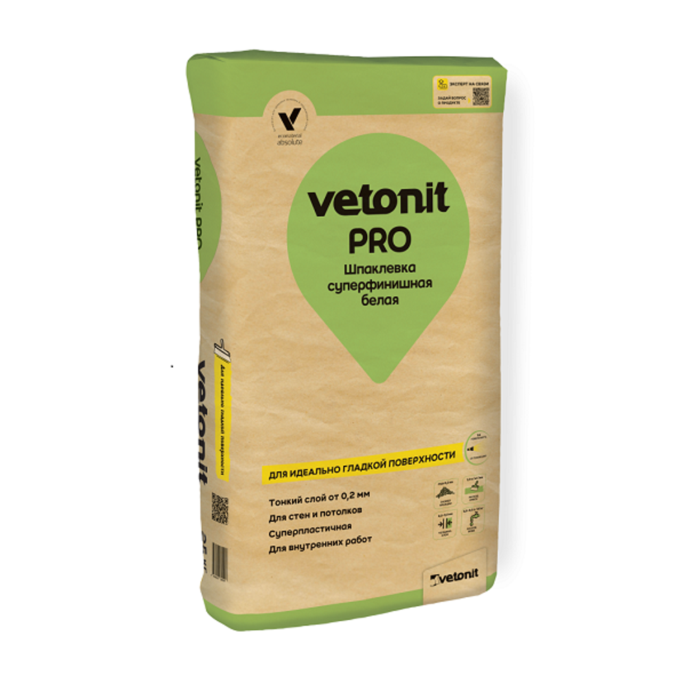 Финишная шпаклевка Vetonit Pro 25 кг