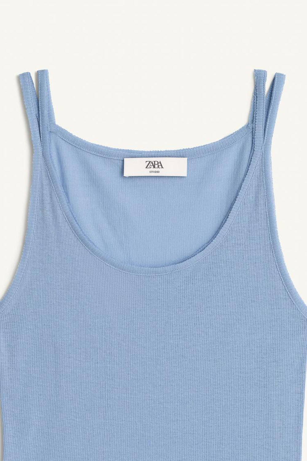 ZARA ТОП НА ТОНКИХ БРЕТЕЛЯХ - LIMITED EDITION, ВАСИЛЬКОВЫЙ