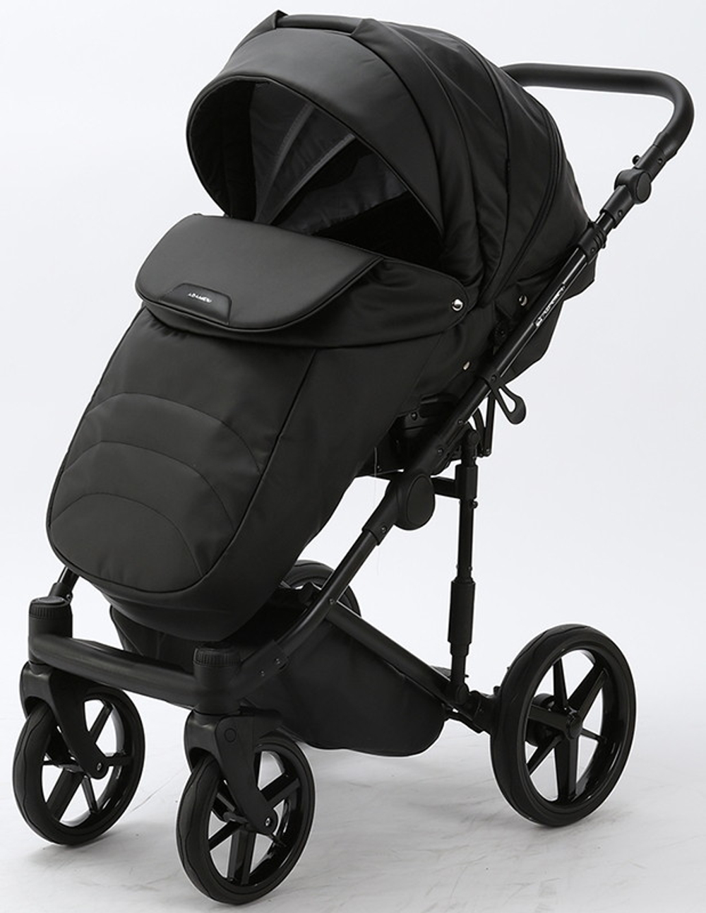 Детская коляска Adamex Zico Deluxe 2 в 1 Z-SA02 ЧЁРН.КОЖА