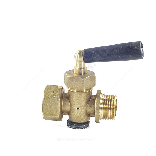 Кран для манометра 3-ходовой латунь 1807 Ду 15 ВР/НР G1/2" с рукояткой без фланца OR 1807.015