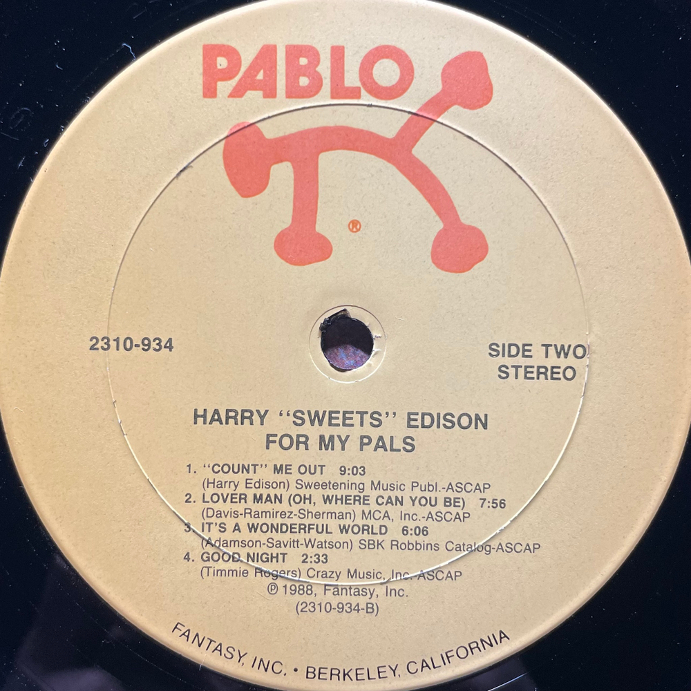 Harry Sweets Edison – For My Pals (США 1988г.)