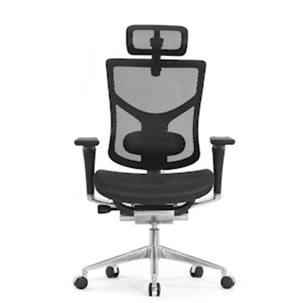Кресло EXPERT 2 STAR ERGO HSTM 01 NEW, 3D пояснич валик, подлокот 6D(360), подголовн 5D, цвет черн,)