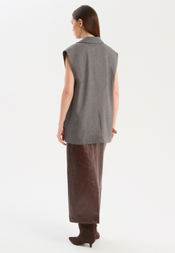 Жилет оверсайз из смесовой шерсти