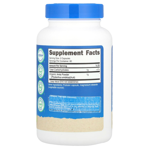 Nutricost, Амла, 120 капсул (0,5 г в 1 капсуле)