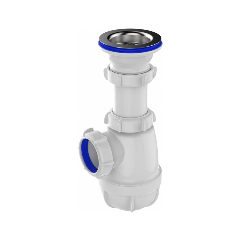 AGUANT Сифон для кухни 1 1/2"х40 с метал.решеткой B0100-20-MR