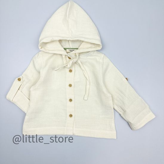 Комплект муслиновый с брючками, Серый/Молочный